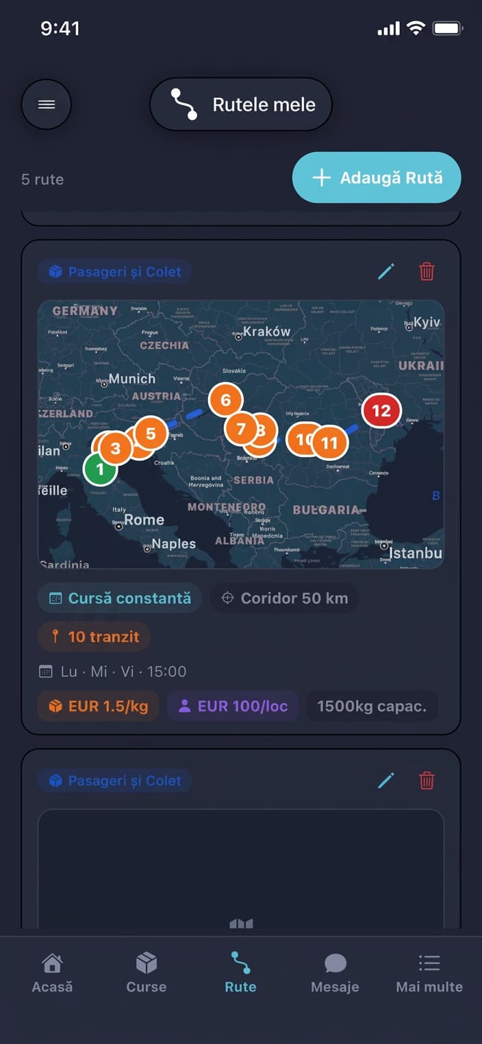 Rute transportator
