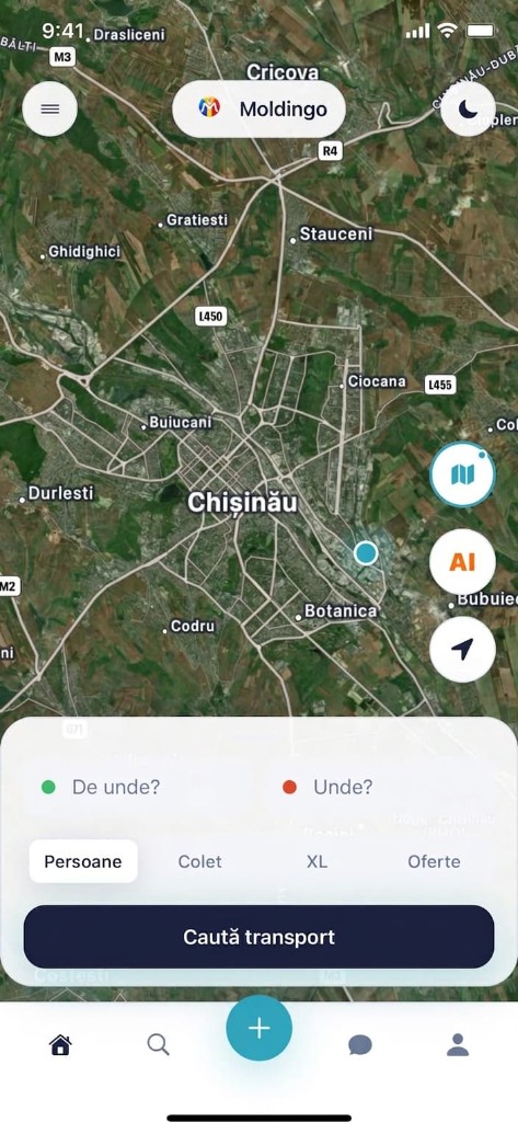 Acasă Moldingo — caută transport pe hartă